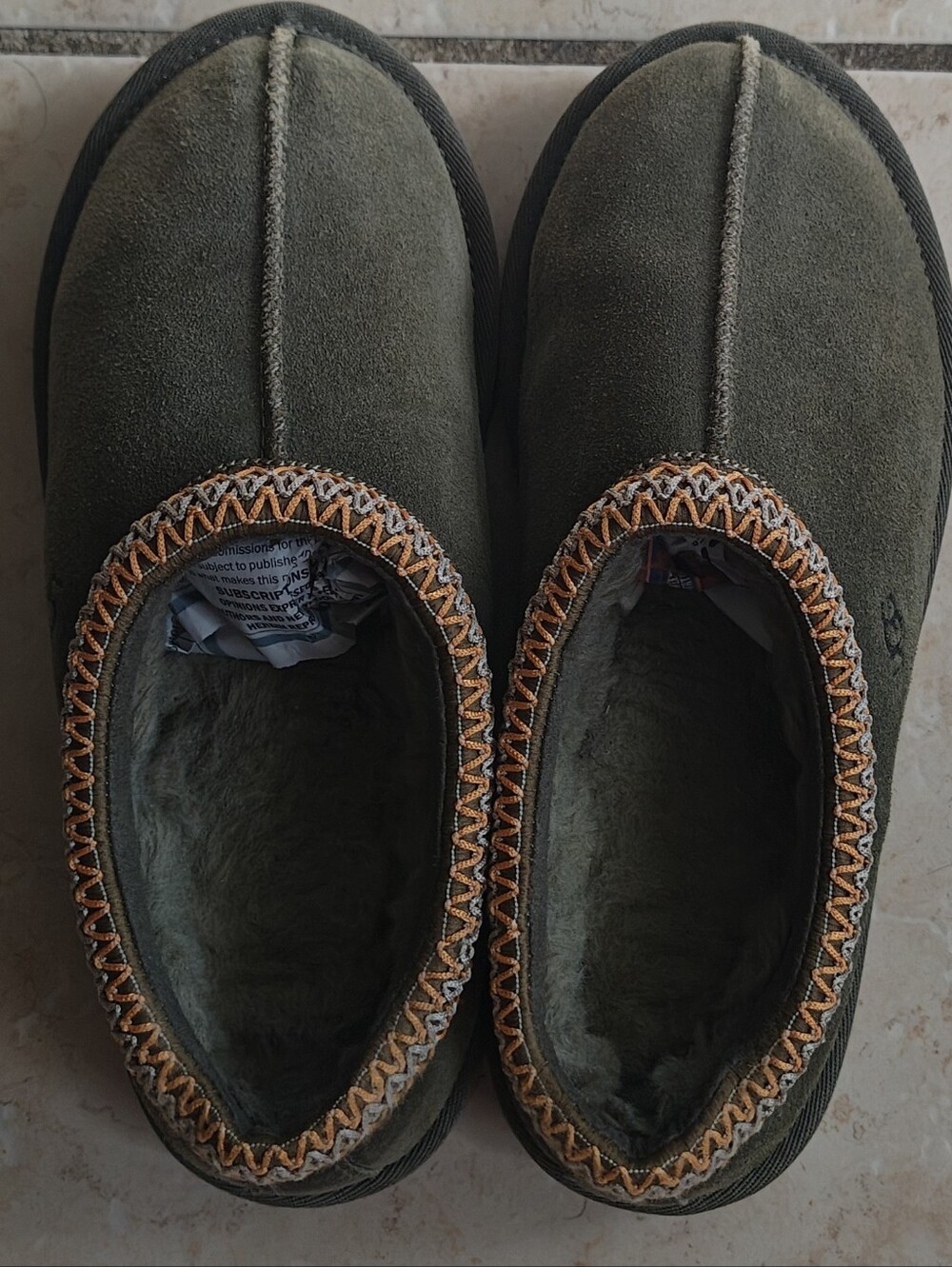 UGG Tasman II Olive Green Slippers Women's Size 7